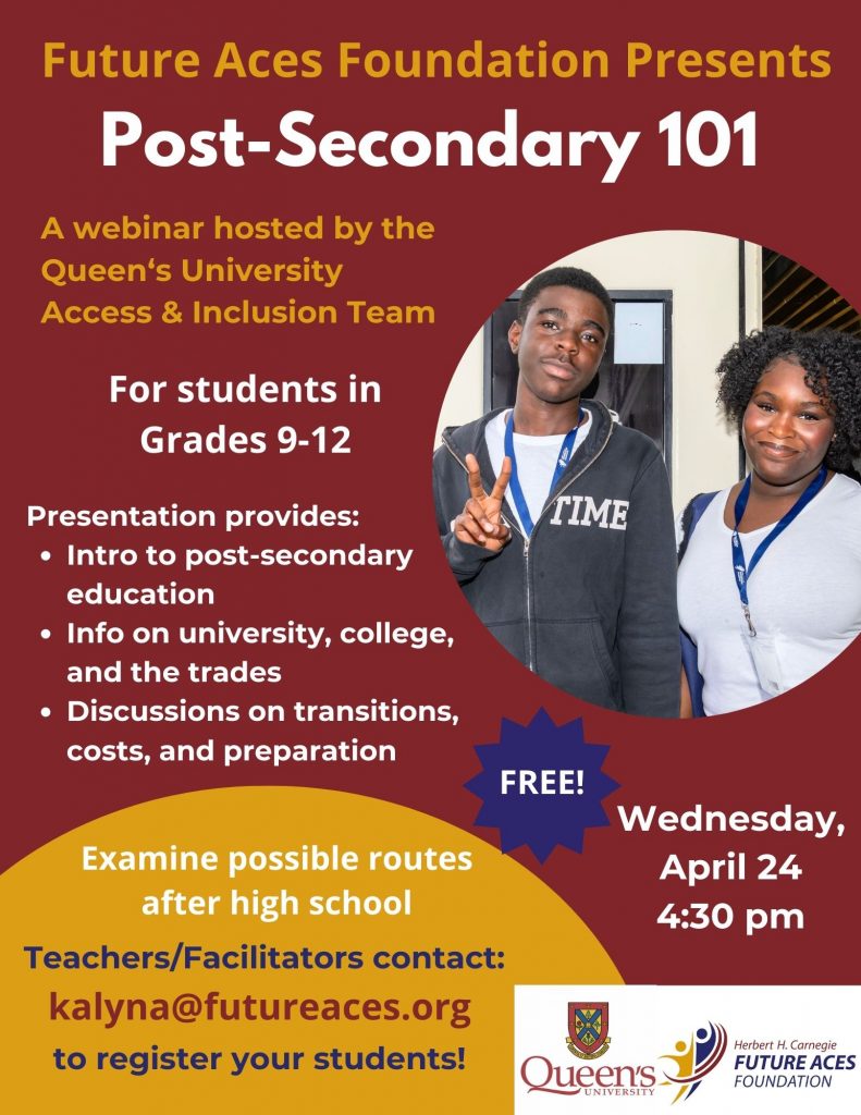 Post Secondary 101 Webinar.Flyer.New date